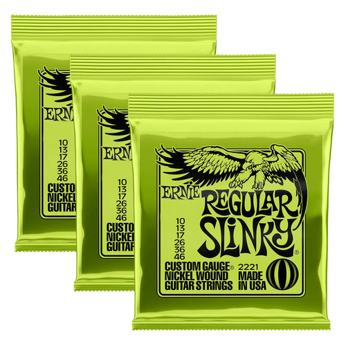 3Packs/Set for Ernie Ball Electric Guitar Strings Play Real Heavy Metal Rock 2220 2221 2222 2223 2225 2004 2006 Guitar Accessory