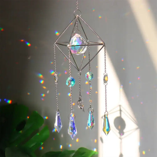 Crystals Big Wind Chime Prism Sun Catchers Handmade Jewellery Pendant Garden Hanging Ornament Window Curtain Home Decor - Artmusiclitte/Artmusics Relays -  - 