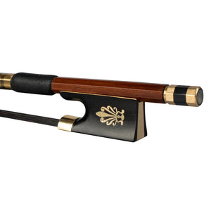 NAOMI IPE Violin Bow 4/4 Well Balanced Handmade IPE Bow With Black Horsehair Ebony Frog Exquisite Pattern And Abalone Slide