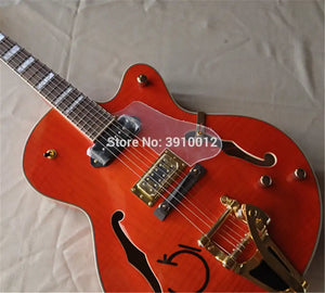 Usine Personnalisé Gretsch Guitare Orange Falcon Semi Hollow Body Jazz Guitare Électrique Avec Bigsby Tremolo - Artmusiclitte/Artmusics Relays -  - 