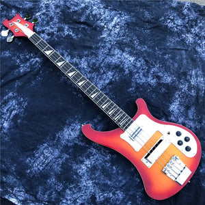 cherry red 4-string 4003 bass guitar custom 4 strings Chinese made basse guitare with shark pin inlays - Artmusiclitte/Artmusics Relays -  - 
